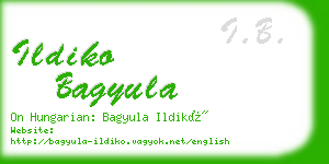 ildiko bagyula business card